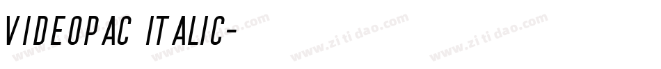 Videopac Italic字体转换